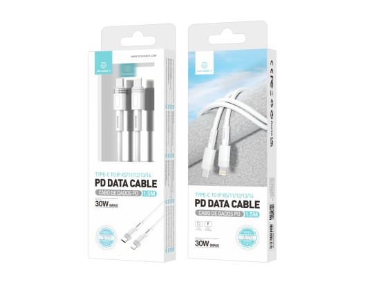 Techancy PD Type-C vers Lightning Data Cable TB1772, 30W, Compatible avec iPhone 14/13/12/11, 1.5m, Techancy PD Type-C vers Lightning Data Cable TB1772, 30W, Compatible avec iPhone 14/13/12/11, 1.5m,