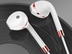 Techancy TD8023 wired headset, 3.5mm plug, on-wire control, HD microphone, 1.2m cable