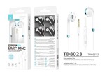 Cuffie cablate Techancy TD8023, spinotto da 3,5 mm, controllo a filo, microfono HD, cavo da 1,2 m