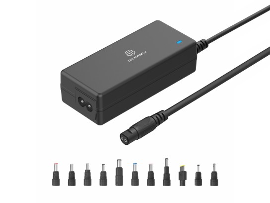 Techancy TL7344 Universal-Netzadapter fr Laptops, mit 90 W Leistung, 11 Anschlssen und berstrom- 