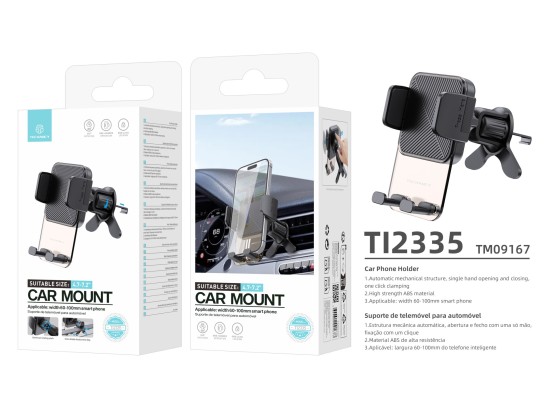 Techancy Portacellulare TI2335, Funzionamento con una sola mano, ABS ad alta resistenza, per smartph