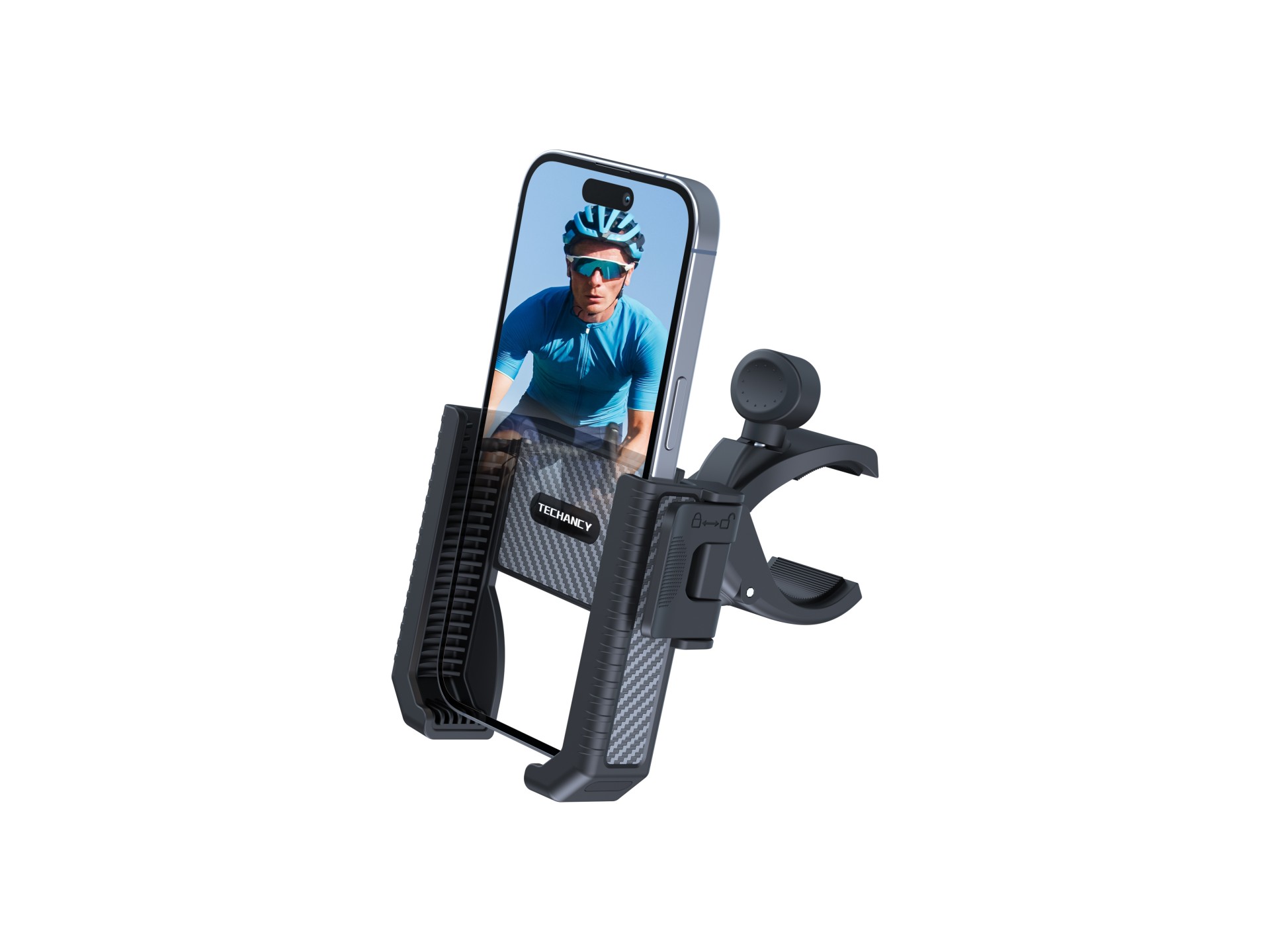 Techancy TI2338 Support universel pour téléphone portable, compatible vélo/moto, 4,5-7,2 pouces, ABS Techancy TI2338 Support universel pour téléphone portable, compatible vélo/moto, 4,5-7,2 pouces, ABS