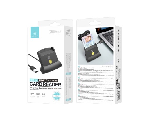 Techancy MI0630 lettore di smart card, interfaccia USB 2.0, supporta pi� tipi di carte, compatibile 