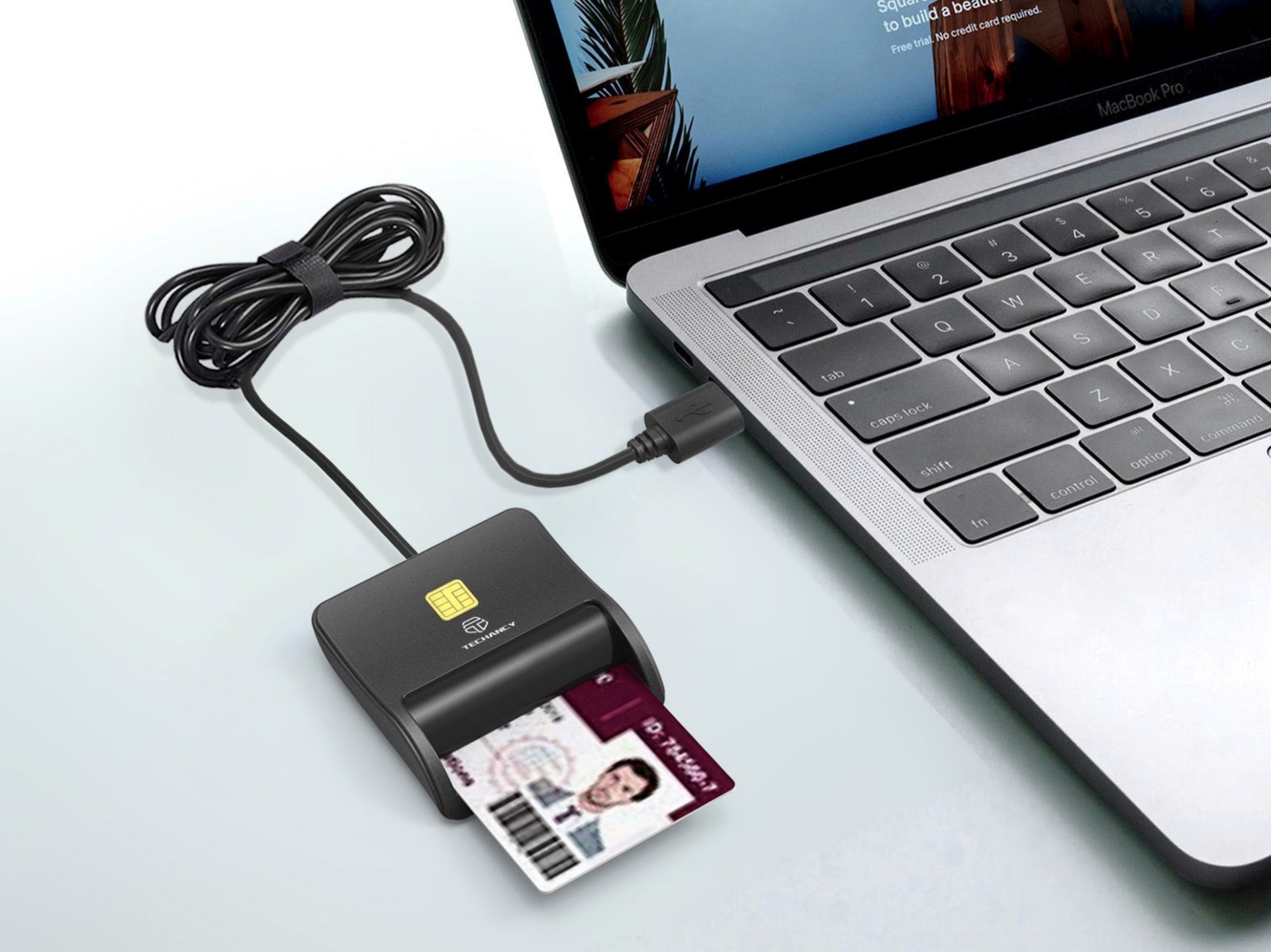 Techancy MI0631 Lettore di smart card, interfaccia USB 2.0, supporta più tipi di carte, compatibile Techancy MI0631 Lettore di smart card, interfaccia USB 2.0, supporta più tipi di carte, compatibile