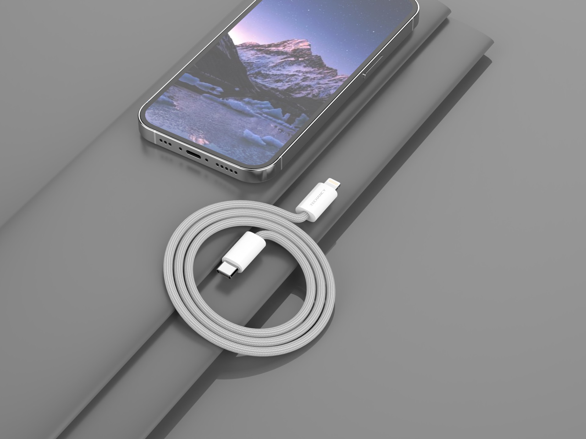 Techancy PD Data Cable TB1764, 25W, 1m white, USB-C to Lightning, compatible with iPhone 8/XS/11-14, Techancy PD Data Cable TB1764, 25W, 1m white, USB-C to Lightning, compatible with iPhone 8/XS/11-14,