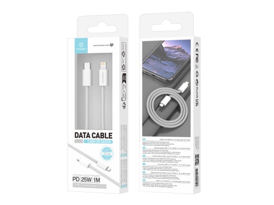 Techancy PD Data Cable TB1764, 25W, 1m white, USB-C to Lightning, compatible with iPhone 8/XS/11-14, Techancy PD Data Cable TB1764, 25W, 1m white, USB-C to Lightning, compatible with iPhone 8/XS/11-14,