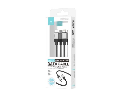 Techancy Cabo de dados PD TB1800, 27 W, 1 m preto, USB-C para Lightning, conector de liga de alumíni Techancy Cabo de dados PD TB1800, 27 W, 1 m preto, USB-C para Lightning, conector de liga de alumíni