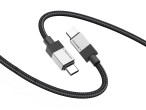Techancy Cavo dati PD TB1800, 60 W, 1 m nero, USB-C a USB-C, connettore in lega di alluminio, design