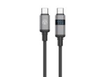 Techancy Cavo USB-C a USB-C TB1801, 100 W, 1,5 m nero, indicatore LED di alimentazione, connettore i