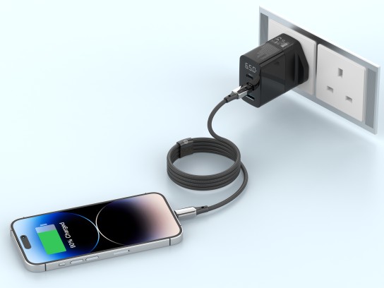 Techancy USB-C-zu-Lightning-Kabel TB1802, 27 W, 1 m schwarz, Aluminiumstecker, rutschfestes Design, 