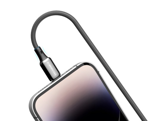 Techancy USB-C-zu-Lightning-Kabel TB1802, 27 W, 1 m schwarz, Aluminiumstecker, rutschfestes Design, 