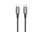 Techancy USB-C to USB-C Cable TB1802, 60W, 1m black, aluminum connector, anti-slip design, fast tran