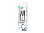 Techancy USB-C to USB-C Cable TB1802, 60W, 1m black, aluminum connector, anti-slip design, fast tran