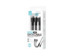 Techancy 3-in-1 Data Cable TB1742, 2.4A, 1m black, USB-C/Micro/Lightning, compatible with various de
