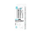 Techancy 3-in-1 Data Cable TB1742, 2.4A, 1m white, USB-C/Micro/Lightning, compatible with various de