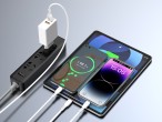 Techancy 3-in-1 Data Cable TB1742, 2.4A, 1m white, USB-C/Micro/Lightning, compatible with various de