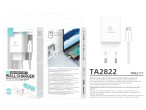Techancy Caricatore USB-A+USB-C+USB-C TA2822, 45 W PD, con cavo USB-C a USB-C da 1 m, compatibile co