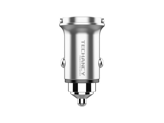 Techancy Mini carregador TC6425, 33 W, USB-A+USB-C, liga de alumnio, compatvel com automveis, des