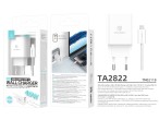 Techancy Caricatore USB-A+USB-C+USB-C TA2822, 45 W PD, con cavo USB-C a Lightning da 1 m, compatibil