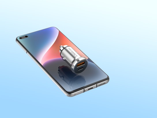 Techancy Mini carregador TC6425, 33 W, USB-A+USB-C, liga de alumínio, compatível com automóveis, des Techancy Mini carregador TC6425, 33 W, USB-A+USB-C, liga de alumínio, compatível com automóveis, des