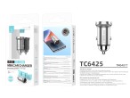 Techancy Mini carregador TC6425, 33 W, USB-A+USB-C, liga de alumnio, compatvel com automveis, des