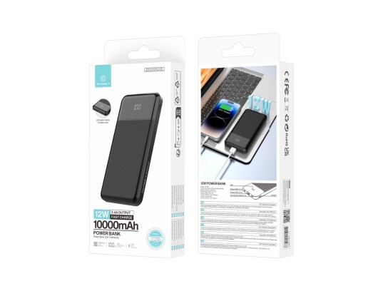 Techancy Power Bank TF2785, 10000mAh, 12W Fast Charging, 2.4A Output, LED Display, Compatible with i Techancy Power Bank TF2785, 10000mAh, 12W Fast Charging, 2.4A Output, LED Display, Compatible with i