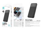 Techancy Power bank  TF2785, 10000 mAh, ricarica rapida da 12 W, uscita 2,4 A, display a LED, compat