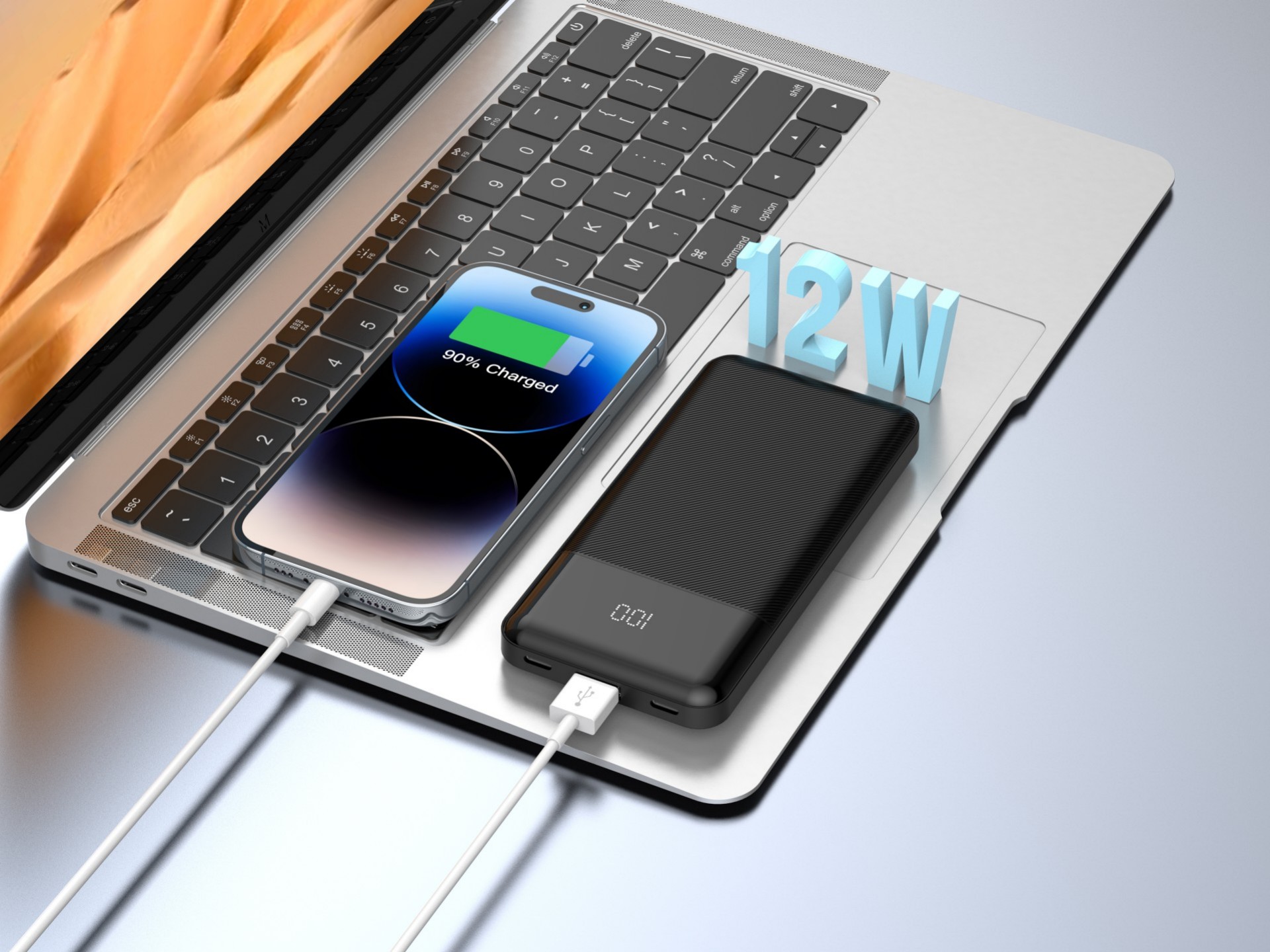 Techancy Power Bank TF2785, 10000mAh, 12W Fast Charging, 2.4A Output, LED Display, Compatible with i Techancy Power Bank TF2785, 10000mAh, 12W Fast Charging, 2.4A Output, LED Display, Compatible with i
