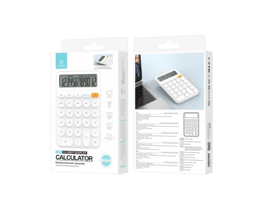 Techancy MK1165 Desktop Calculator, 12 Digits, LCD Display, MRC GT MU Functions, Clear CE Key, White Techancy MK1165 Desktop Calculator, 12 Digits, LCD Display, MRC GT MU Functions, Clear CE Key, White