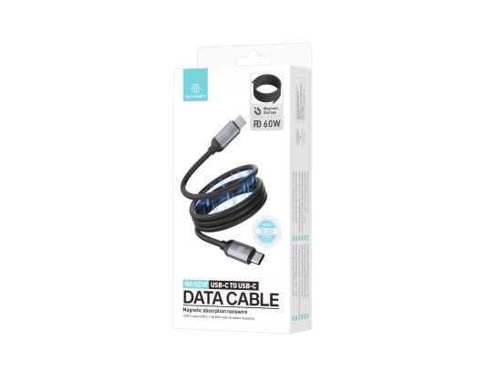Techancy Magnetic Cable TB1802 USB-C to USB-C 1M 60W PD supports 30W charging and 480Mbps data trans Techancy Magnetic Cable TB1802 USB-C to USB-C 1M 60W PD supports 30W charging and 480Mbps data trans