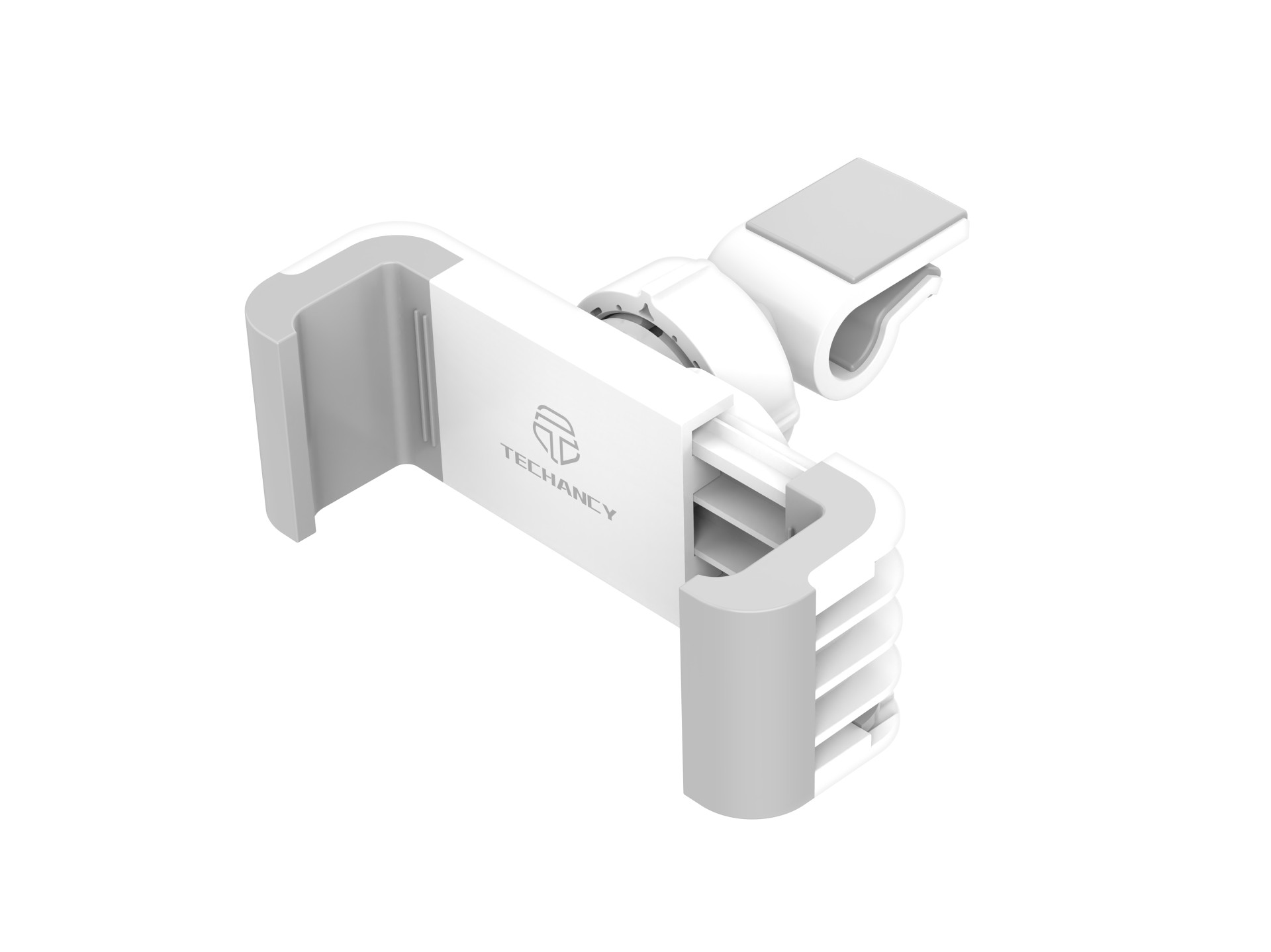 Techancy Car Mobile Phone Holder TI2282 Rotating Stable Compatible with 4.7 to 6.4 Inches White