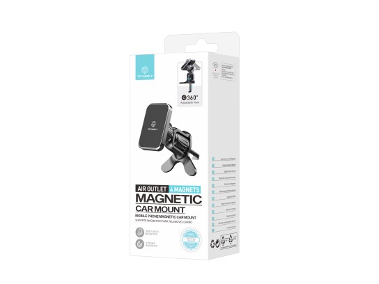 Techancy Supporto magnetico per auto TI2339 Supporto a griglia robusto e stabile a 360 gradi per tel