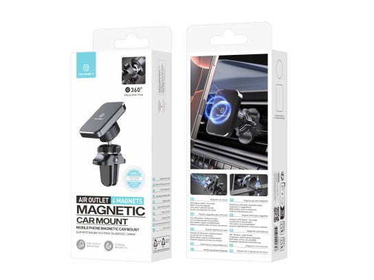 Techancy Magnetic Car Holder TI2339 360-degree grille mount, 4 strong, stable, non-slip magnets Blac Techancy Magnetic Car Holder TI2339 360-degree grille mount, 4 strong, stable, non-slip magnets Blac