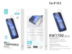 Lmina de cristal Techancy para iPhone 16 y KW1700 0,33 mm ultrafina, 9H, antihuellas, proteccin tr