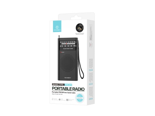 Techancy MJ2924 Radio portatil FM AM com sintonia manual entrada fone 3.5mm pilhas AA*2 nao incluida Techancy MJ2924 Radio portatil FM AM com sintonia manual entrada fone 3.5mm pilhas AA*2 nao incluida