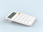 Techancy MK1165 Tischrechner, 12 Stellen, LCD-Display, MRC GT MU-Funktionen, Clear CE-Taste, wei