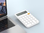 Techancy MK1165 Tischrechner, 12 Stellen, LCD-Display, MRC GT MU-Funktionen, Clear CE-Taste, wei