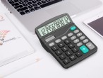 Techancy MK1167 12-stelliger Desktop-Taschenrechner mit GT/MU-Funktion und ABS-Gehuse TM25002 Schwa