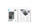 Techancy MK1167 12-stelliger Desktop-Taschenrechner mit GT/MU-Funktion und ABS-Gehuse TM25002 Schwa