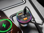Techancy Car MP3 Player TE0874, PD30W+QC3.0, 7-colour light, FM 87.5-108MHz, U Disk, Compatible with