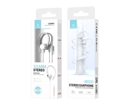 Techancy TD8058 3.5MM Stereo Headphones 1.2M Cable with Comfortable Microphone and High Fidelity Sou