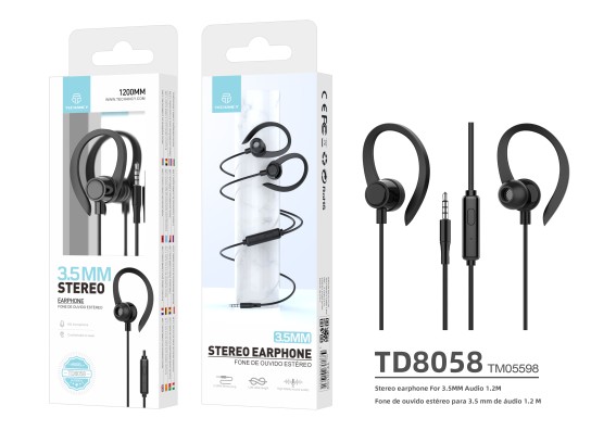 Techancy TD8058 3.5MM Stereo Headphones 1.2M Cable with Comfortable Microphone and High Fidelity Sou Techancy TD8058 3.5MM Stereo Headphones 1.2M Cable with Comfortable Microphone and High Fidelity Sou