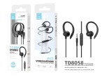 Techancy TD8058 Cuffie stereo da 3,5 mm con cavo da 1,2 m, microfono confortevole e suono ad alta fe