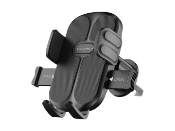 Techancy suporte de telemovel para carro TI2341 Operacao com uma mao Compativel com 4.5-7.2 pol Pret