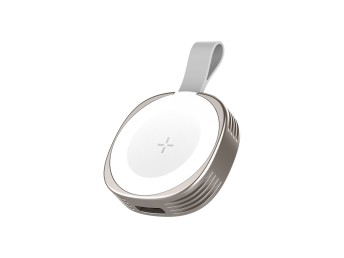 Techancy Carregador Wireless iWatch TF2800 2.5W, iman forte, USB-C/Lightning, compacto, compativel A