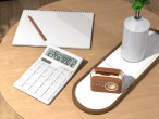 Techancy MK1166 12-stelliger Desktop-Taschenrechner mit GT/MU-Funktion und ABS-Gehuse TM25001 Wei