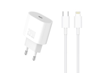 Techancy TA2824 PD3.0 20W Charger with USB-C to Lightning Cable Compatible with iPhone 8 to 14 Serie