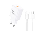 Techancy Carregador Rapido 20W PD3.0 Dupla Porta USB-C+USB-A Cabo 1m 60W Para iPhone/Samsung/Tablet  Techancy Carregador Rapido 20W PD3.0 Dupla Porta USB-C+USB-A Cabo 1m 60W Para iPhone/Samsung/Tablet