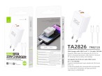 Techancy TA2826 PD3.0 20W Charger with Two USB-C Ports and Lightning Cable Compatible with iPhone 8 