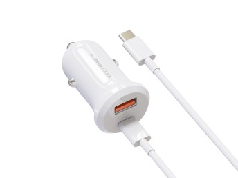 Techancy Carregador 30W TC6428, cabo USB-C, carga rapida, protecao multipla, compativel com veiculos Techancy Carregador 30W TC6428, cabo USB-C, carga rapida, protecao multipla, compativel com veiculos